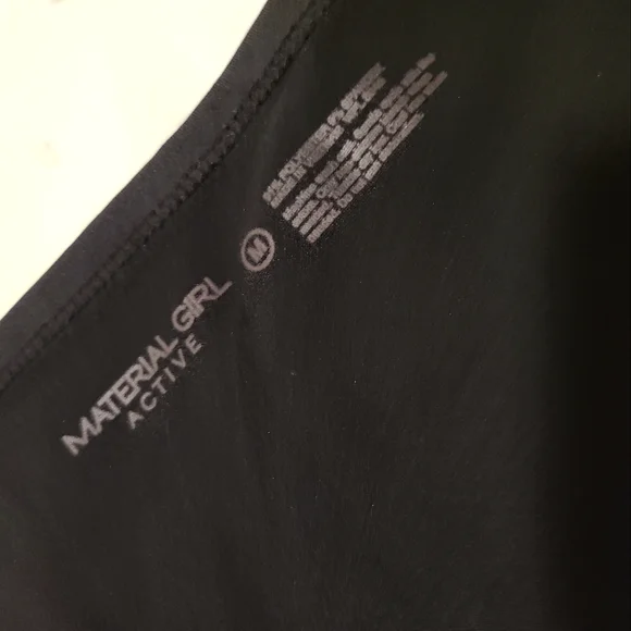 Material Girl Black Active Crop Top - Picture 4 of 4